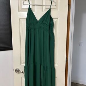 A New Day Green Tiered Smocked Maxi Dress